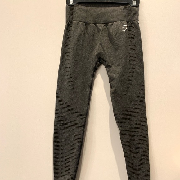 GymShark Vital Seamless 2.0 Leggings Grey Marl Charcoal - Picture 4 of 12